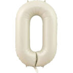 Benim Marifetlerim 0 Rakamı Krem Folyo Balon 34 inch 86 cm