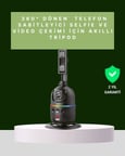 Yüz Takipli 360° Akıllı Gimbal Telefon ve Aksiyon Kamera Uyumlu
