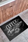 Coffee Time B İç ve Dış Mekan Dekoratif Çok Amaçlı Kapı Önü Paspası