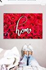 Kırmızı Gül Home Çok Amaçlı Dekoratif Kapı Önü Paspası 45x70