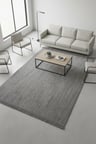 Enti Piana 1105 Gri Halı Kilim Kaymaz Taban Yıkanabilir Salon Mutfak Kesme Yolluk