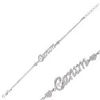 Gümüş Canım Yazılı Kadın Bileklik