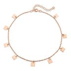 Gümüş Kare Pullu Halhal