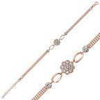 Gümüş Çiçek Modelli Bileklik 