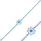 Gümüş Rose Çiçek Kadın Bileklik 