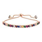 Gümüş Mix Baget Taşlı Asansör Bileklik