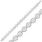 Gümüş Yuvarlak Su Yolu Kadın Bileklik