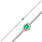 Gümüş Damla Su Yolu Kadın Bileklik