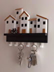 Minik Evler V1 Anahtarlık-Duvar Askılı Anahtarlık - Anahtarlık Askısı-Duvar Anahtarlığı (22X18 CM)