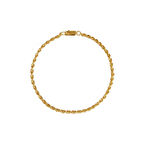 Burgu Halat Zincir Altın Bileklik 19 cm