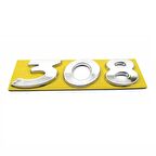 PEUGEOT 308 Bagaj Yazısı 105mm-30mm