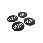 KIA Jant Göbek Arması Yapıştırma Siyah 56mm 4 Adet