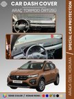 DACIA SANDERO EKRANSIZ BJI KASA (2021-2024) Torpido Örtüsü Ön Göğüs Koruma Araca Özel Tam Uyum 3357