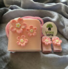 Brokoli Home iPhone 18W/20W Uyumlu Şarj Kılıfı, Şarj Kablosu Örme Aparatı, Kablo Koruyucu Aparatı,çiçek