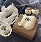 Brokoli Home iPhone 18W/20W Uyumlu Şarj Kılıfı, Şarj Kablosu Örme Aparatı, Kablo Koruyucu Aparatı,Ayıcık