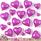 Brokoli Home 3 Adet Folyo Balon Fuşya Koyu Pembe Uçan Balon 45 Cm 18 İnç