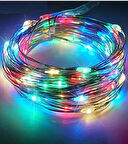 Ev Balkon Ve Parti İçin 3 Metre Pilli Renkli  Peri Led Yılbaşı Süsü Işık