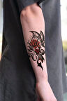 Geçici Büyük Boy Tribal Gül Dövme Tattoo