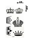 Geçici Mini Kral Tacı Dövme Tattoo