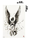 Geçici Melek Figürlü Dövme Tattoo