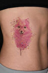 Pembe Köpek Geçici Dövme Tattoo