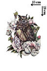 Geçici Baykuş Figürlü Dövme Tattoo