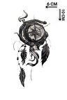 Geçici Pusula Figürlü Dövme Tatto