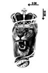 Geçici Aslan Figürlü Dövme Tattoo