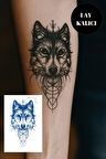 Kurt Figürlü 12 Saat Sonra Kararan Geçici Orta Dövme Tattoo