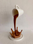 Dekoratif Dökülen Kahve Figürü - Kahve Köşesi - Coffee Corner (23x10 cm)