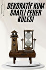 Hediyelik Eşya Retro Ahşap Deniz Feneri Kum Saati Biblo