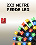 Taşınabilir Pil İle Çalışan LED Işık – 2x2 Metre Perde Modeli
