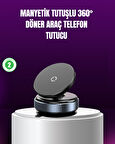 Araç İçi Manyetik Telefon Tutucu 360° Döner Vakumlu Stand