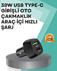 Çift Cihaz Destekli 38W Güçlü Çakmaklık Araç Şarj Cihazı