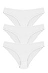 6 Adet Beyaz Renk Bikini Külot