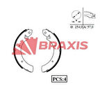 Braxıs Ac0021 Arka Fren Balatası Kampana H100 Mınıbus Kamyonet 94-05 Musso 96> Korando 96> Actyon 05> Kyron 05> Levend