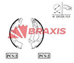 Braxıs Ac0063 Arka Fren Balatası Pabuc Hyundaı Accent Era 06-11 Kıa Rıo 06-11 Kampana Tıp (Abs Sız)