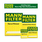 Citroen C3 Picasso 1.6 HDİ Filtre Bakım Seti 4'Lü 2009-2011 MANN BS115200K
