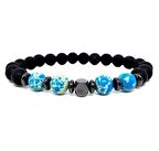 Varasit & Hematit & Oniks Doğal Taş Erkek Bileklik