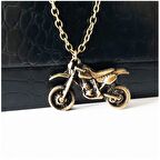 Bronz Renk Erkek Motosiklet Kolye