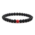 Mat Oniks & Turkuaz Doğal Taş Erkek Bileklik