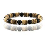 Hindistan Cevizi Kabuğu & Oniks Erkek Doğal Taş Bileklik