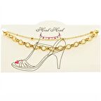 Gold Renk Dorika & Kalın Zincir İkili Kadın Halhal