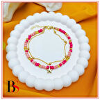 Pembe Kum Boncuk - Yıldız Kadın Halhal