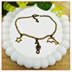 Deniz Temalı Bronz Renk Kadın Halhal