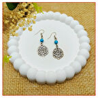 Aşk Süğümü & Turkuaz Doğal Taş Kadın Küpe