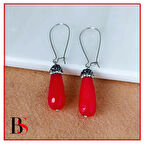 Akik Doğal Taş Kadın Küpe