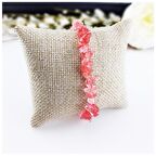 Pembe Gül Kuvars Kadın Doğal Taş Bileklik