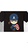 Captain America Cartoon Chibi Tişört Çocuk T-shirt