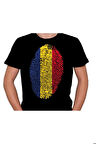 Romania Finger Romanya Parmak Izi Tişört Unisex T-shirt